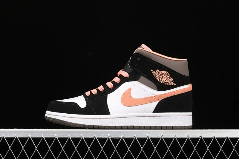 All categories Air Jordan Jordan series basketball shoes Air Jordan 1 Mid G version pure original Air Jordan 1 Mid AJ1 Joe 1 black pink peach Goddess Day mid-top basketball shoes DH0210-100